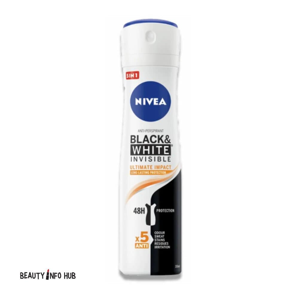 4005900730275 Discover Nivea Female Black & White Invisible Ultimate Impact Deodorant Spray 150ml, how to use, why it is used, ingredients, instructions and recommendation.