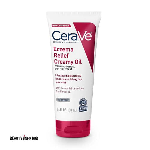 CERAVE ECZEMA RELIEF CREAMY OIL 3.4OZ 100ML CeraVe Eczema Relief Creamy Oil 100ml (3.4oz) 3606000565036 CeraVe Eczema Relief Creamy Oil 100ml for dry, itchy skin. With colloidal oatmeal and ceramides, it soothes and hydrates