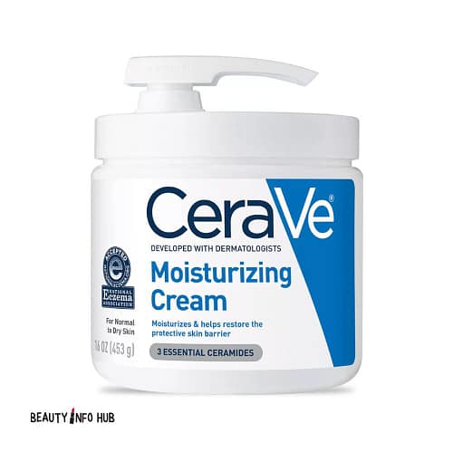 CERAVE MOISTURIZING CREAM 16OZ CeraVe Moisturising Cream 453ml for normal to dry skin. With ceramides and hyaluronic acid, it hydrates and restores natural skin glow. CeraVe Moisturising Cream for Normal to Dry Skin 453ml (16oz) 3606000537439