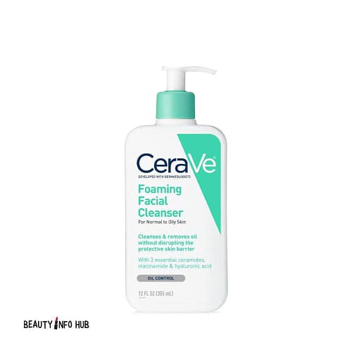 CERAVE NORMAL TO OILY FOAMING FACIAL CLEANSER 12OZ 355ML CeraVe Foaming Facial Cleanser Normal to Oily Skin 355ml (12oz)