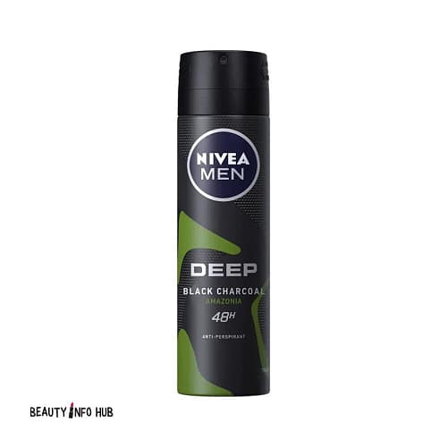 NIVEA DEEP BLACK CARBON AMAZONIA BODY SPRAY 150ML Discover Nivea Deep Black Carbon Amazonia Body Spray 150ml, how to use, why it is used, ingredients, instructions and recommendation. 4005900633149