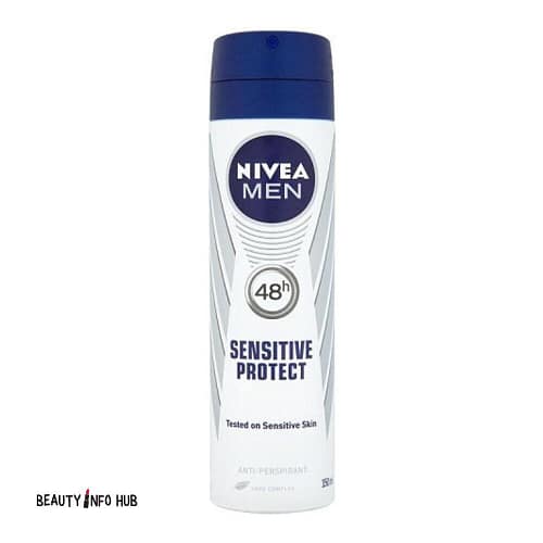 NIVEA FORMEN SENSITIVEPROTECT 48H ANTI-PERSPIRANT SPRY 150ML 4005808663798 Nivea For Men Sensitive Protect 48H Anti-Perspirant Spray 150ml for sensitive skin. With chamomile and avocado oil, it protects and soothes. Nivea For Men Sensitive Protect 48H Anti-Perspirant Spray 150ml