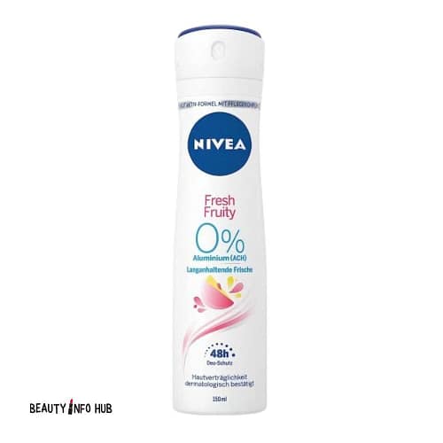 NIVEA FRESH FRUITY DEODORANT SPRAY 150ML 4005900842947 Discover Nivea Fresh Fruity Deodorant Spray 150ml, how to use, why it is used, ingredients, instructions and recommendation.