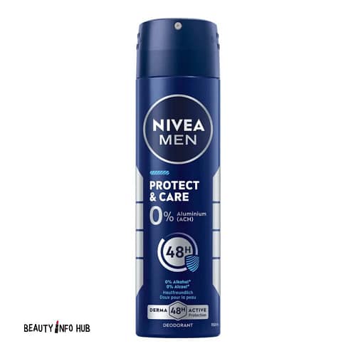 NIVEA MEN PROTECT & CARE DEO SPRAY 150ML Discover Nivea Men Protect & Care Deodorant Spray 150ml, how to use, why it is used, ingredients, instructions and recommendation. 4005900457707